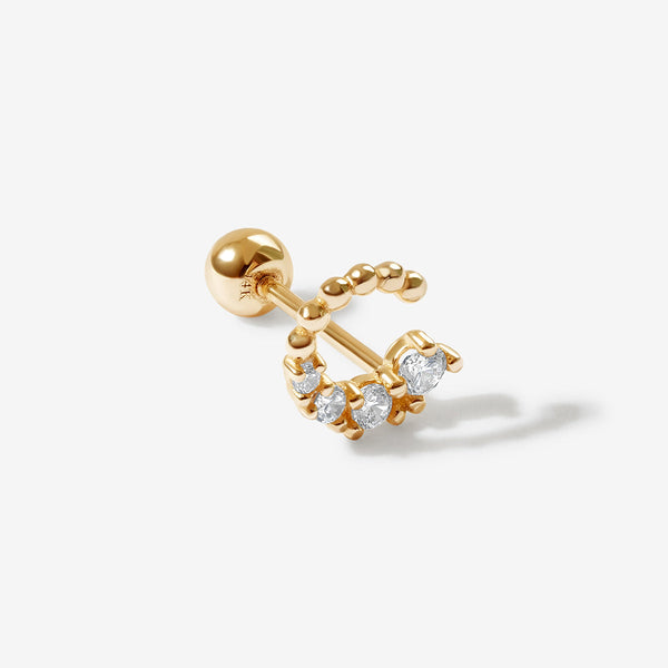 9ct Gold Cartilage Hoop Flat Disc Earrings On Sale | ZuZu Jewellery - ZuZu  Jewellery